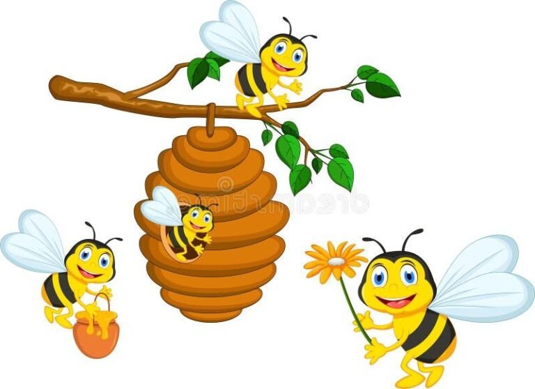 abeille stylisee protegeant une maison lumineuse