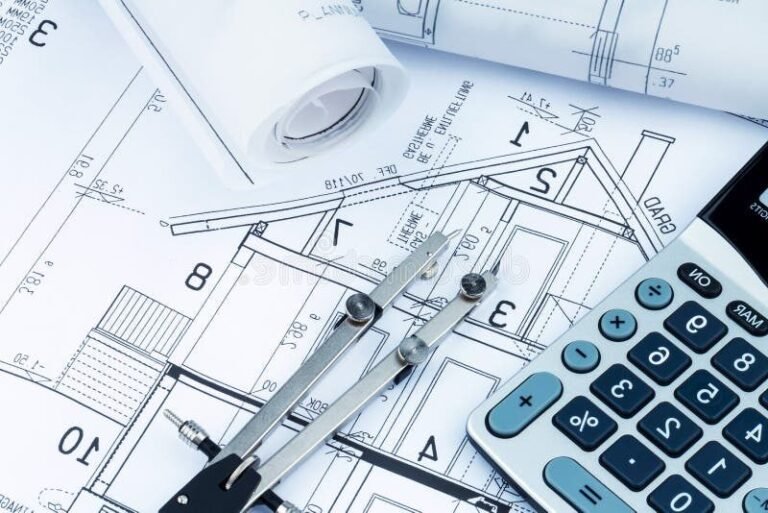 appartement moderne avec calculatrice et plan financier