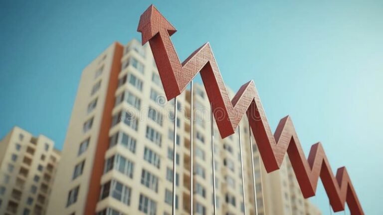 appartement moderne avec graphique croissance financiere