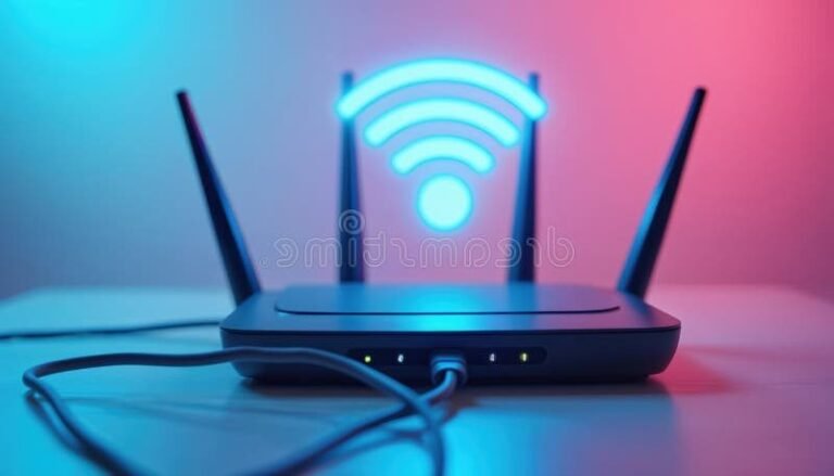 box internet moderne avec icones connectees