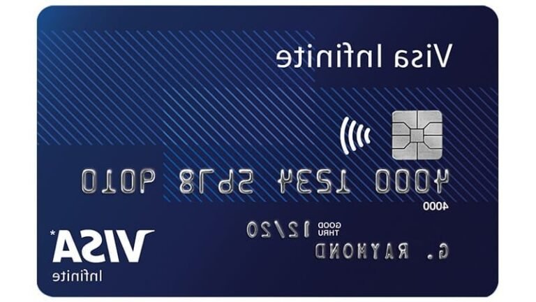 carte visa infinite elegante avec fond financier