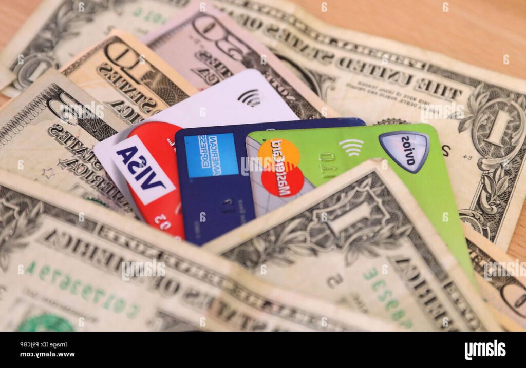 carte visa premier entouree de billets internationaux