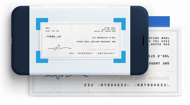 client deposant un cheque via application mobile