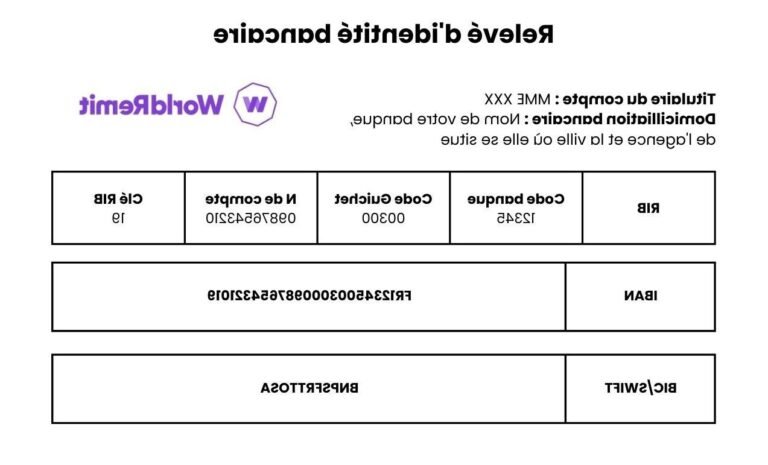 comparaison visuelle dun iban et dun rib