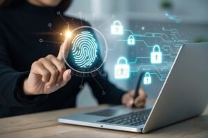 connexion securisee sur ordinateur portable moderne