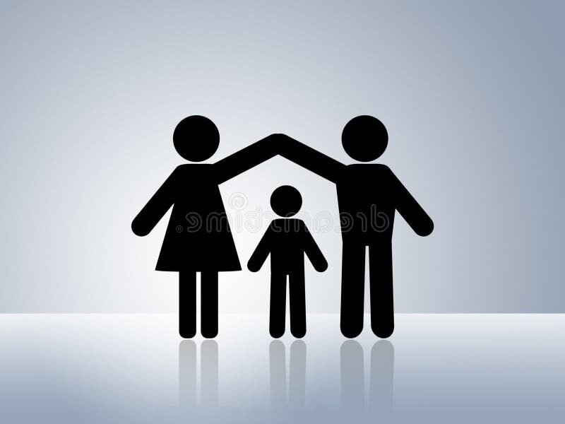 dessin dune famille avec un coffre fort