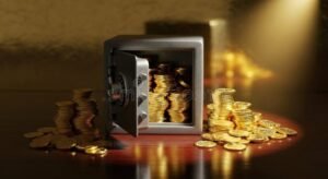 epargne sure avec coffre fort et pieces dor