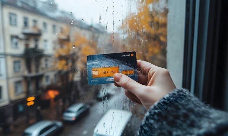 etudiant reflechissant avec banque en arriere plan