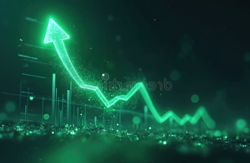 Comment Peut-On Gagner De L'Argent Avec La Bourse 1 graphique boursier avec fleches ascendantes colorees 3
