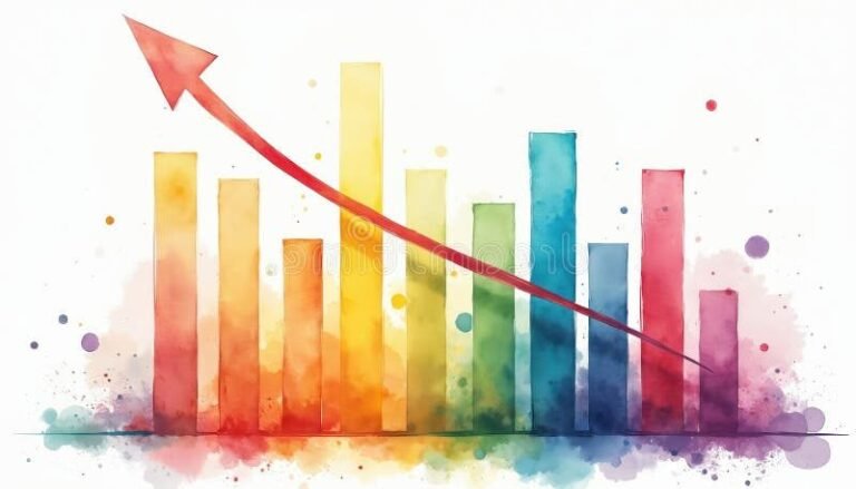 graphique colore montrant croissance des investissements