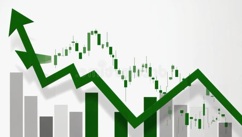 graphique de croissance financiere avec actions