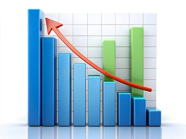 graphique de croissance financiere avec fleches montantes
