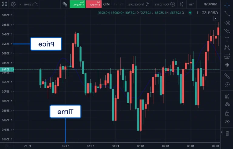 graphique forex avec courbes dynamiques colorees