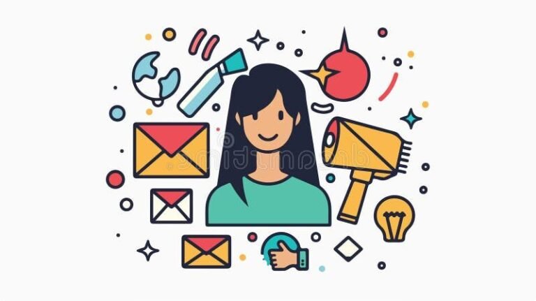 illustration de reseau de parrainage digital moderne