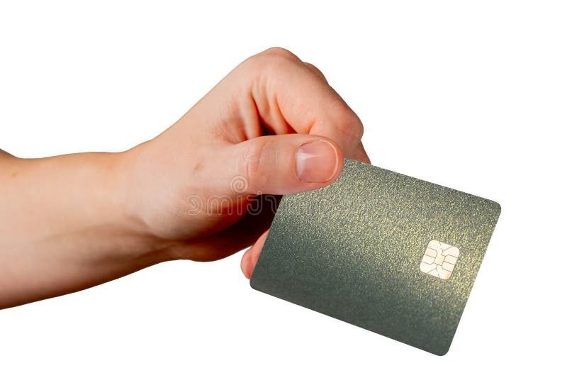 main serrant une carte bancaire moderne