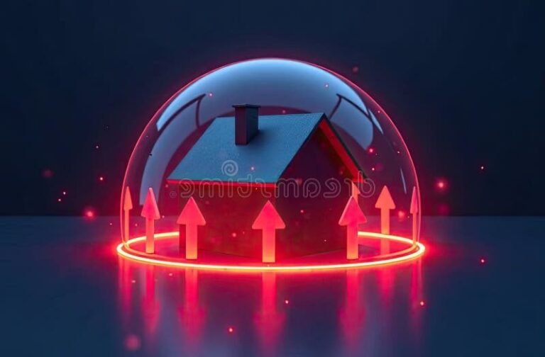 maison protegee par un bouclier lumineux