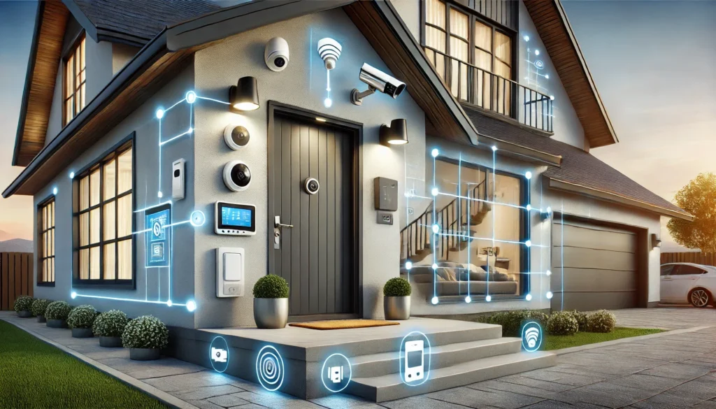 maison securisee avec alarme visible exterieurement