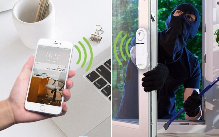 maison securisee avec capteurs dalarme visibles