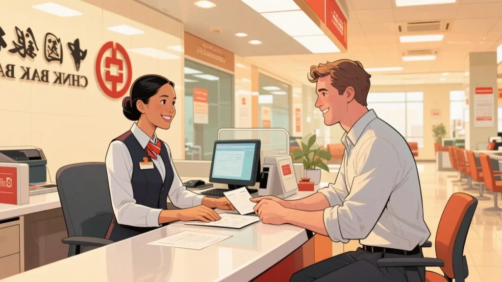 personne ouvrant un compte bancaire moderne