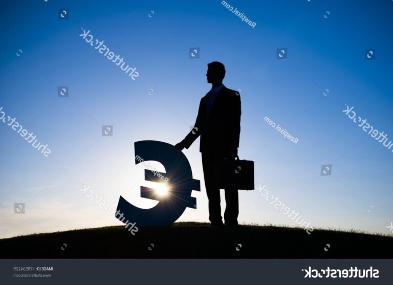 silhouettes de personnes avec symboles euro