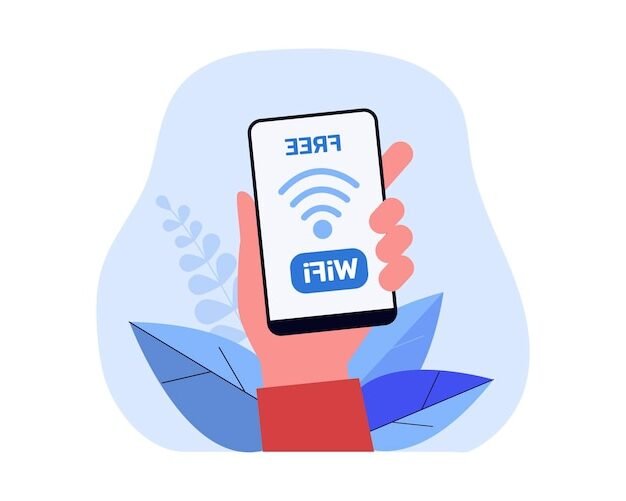 smartphone libre avec icones de reseau mobile