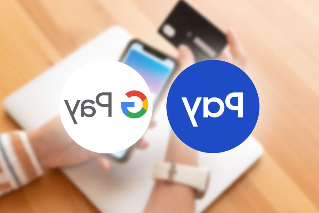 smartphones avec icones samsung pay et google pay