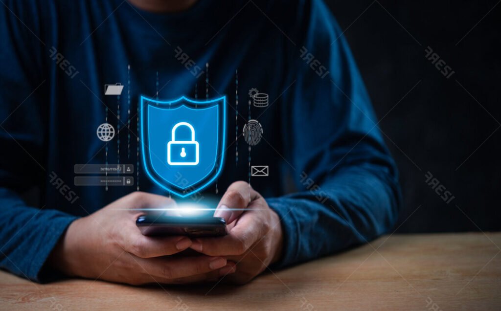 telephone protege avec bouclier de securite