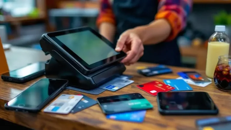 terminal de paiement electronique moderne en magasin