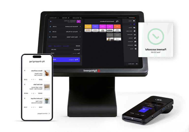 terminal de paiement moderne en boutique active